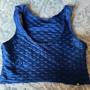 Booty by brabants CHROME CROPPED TANK Navy